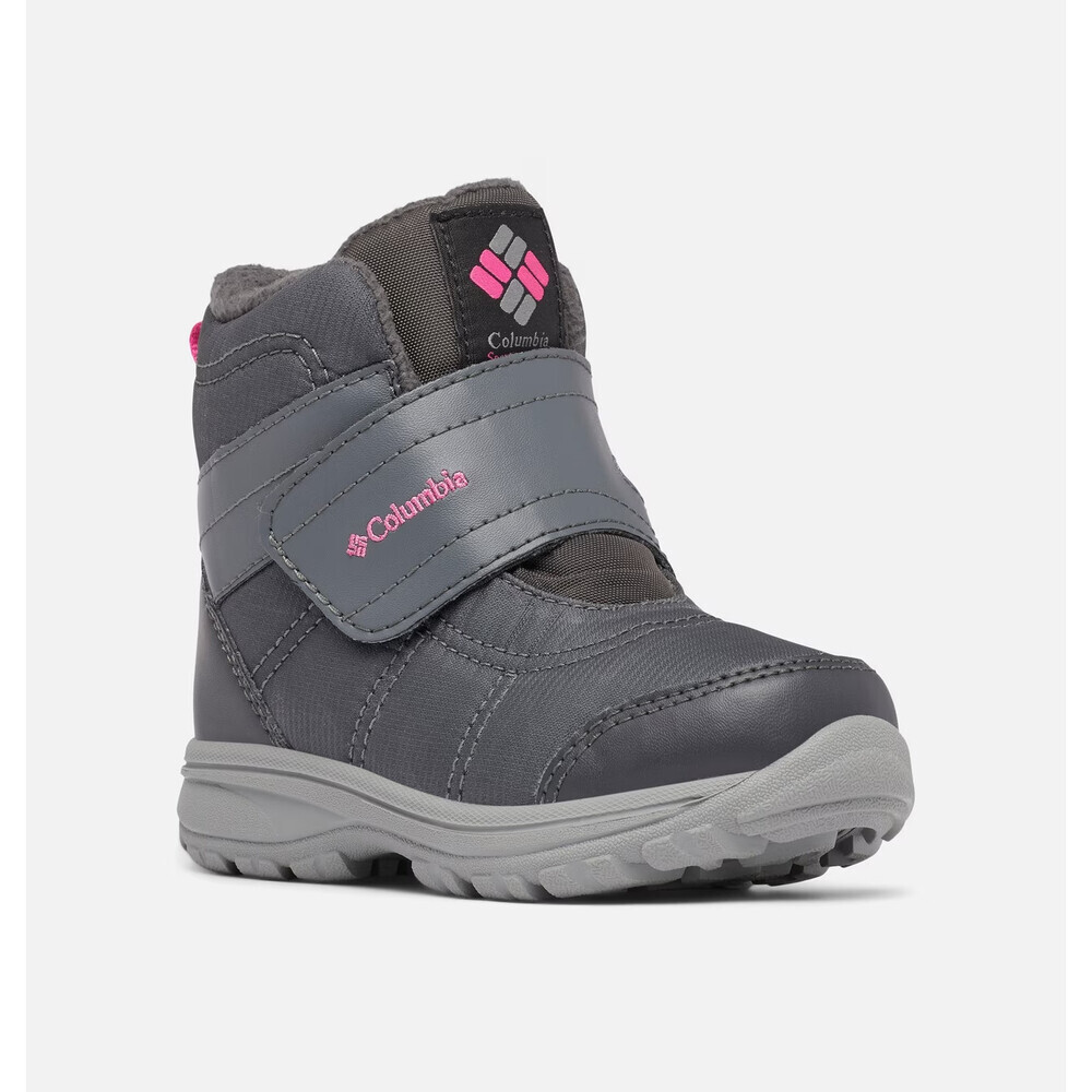 Columbia Fairbanks 2044191-053 Kids US 9 Gray Waterproof Ankle Snow Boot RHS6317